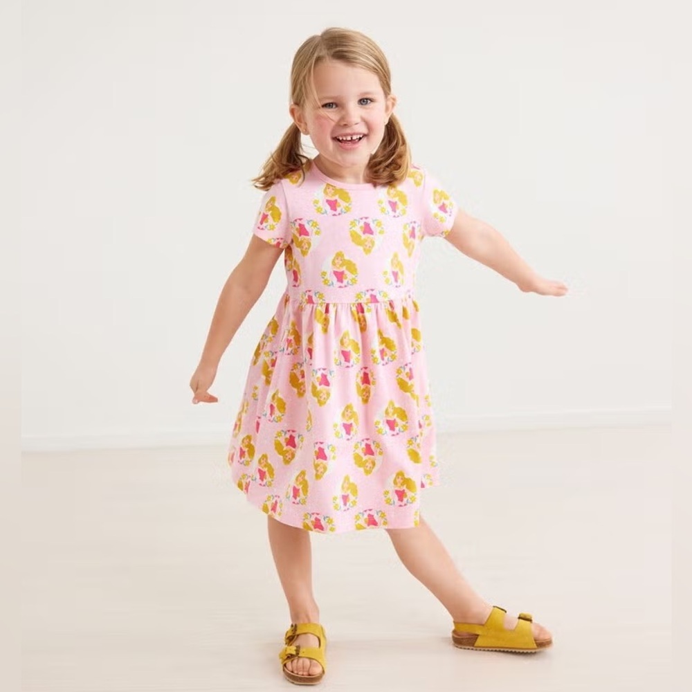 Hanna Andersson Pink Princess Aurora cotton dress size 5